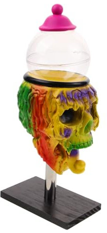 Garneck Skull Statue Gumball Dispenser Sugar Gum Machine Unique Halloween Present