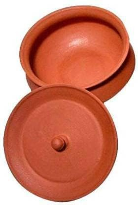 Dipika Enterprises Clay Handi With Lid for Cooking - Dahi Handi Clay Pot-7