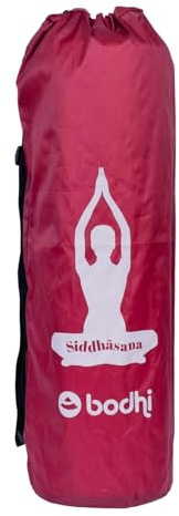 Bodhi Yogatasche Easy Bag | Tasche für Schurwollmatten & Yogamatten | Yogamatten-Tasche im XL-Format | Sporttasche für Yoga mit Design-Print | aubergine