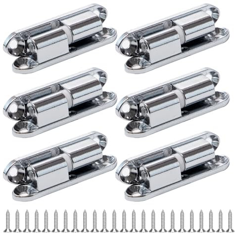 Keboyoe 6 Pezzi Cerniera per Porta In Legno, Cerniere per Ante Rimovibili, Cerniere di Ristrutturazione, Cerniere per Porte e Finestre con 24 Viti per Porte in Legno, Mobili, Armadi 13 * 60 mm