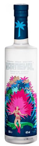 KARNEVAL VODKA Limited Edition Palmen aus Plastik 3 Metalldose + Premium Vodka Flasche (1 x 0.5 l)