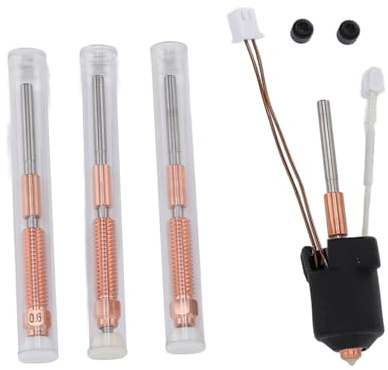 Printer Hotend Kit Ceramic Nozzle 1 in 1 Hot End Hotend Assembly Kit Porcelain Block for Maximum K1, Piping Nozzle Heat Blocks