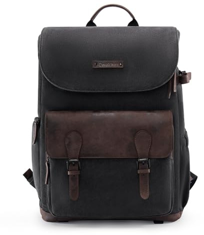 Mtlavishness Cwatcun Camera Backpack Fashionable And Large Capacity Camera Bag Ideal For Outdoor And Urban Photography Suitable For Men And Women With 14 Inch Laptop Compartment (S)