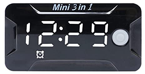 Thermomètre de voiture LED numérique multifonction pour moto, voltmètre, jauge électronique pour 8 V-72 V électronique
