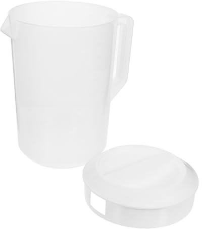 MUELODSIC Jarra Plástica con Tapa Resistente al Calor y Frío Recipiente para Bebidas con para Jugos Agua y Fiestas Familiares