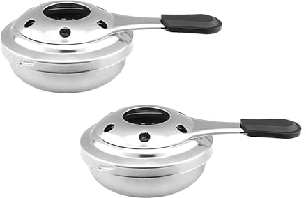 2 Pièces Brûleur À Fondue, Chauffe-fondue Portable En Acier Inoxydable, Brûleur À Alcool Gélifié Pour Le Camping En Plein Air, Écologiquez