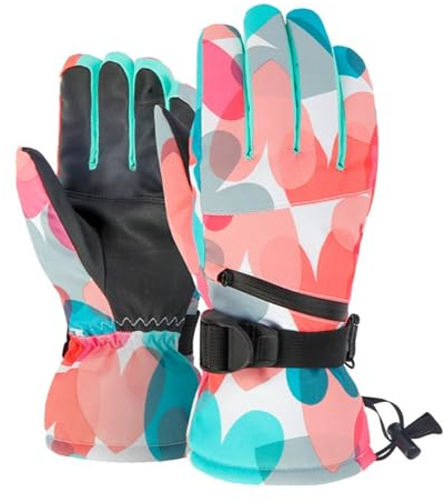Guanti da sci per uomini e donne, guanti invernali antivento impermeabili per snowboard e sport all'aria aperta (colore 7, XL)