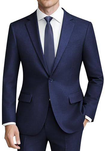 Costume Homme 2 Pièces Slim Fit Mariage Smoking Formel Business Elégant