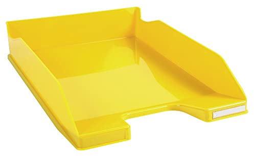 Exacompta - Ref. 113289D - 1 brevinkast COMBO MIDI - användbara mått 34 x 25 x 6,5 cm - för A4 + format - rymmer 500 ark - färg blank gul - levereras med etiketthållare