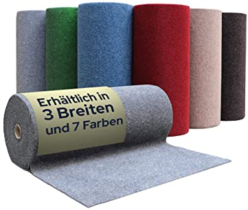 Primaflor Rasenteppich GREEN Meterware mit Noppen | Grau-Blau - 4,00m x 1,00m | Outdoor Kunstrasen-teppich wetterfest, wasserfest & pflegeleicht für Balkon, Garten