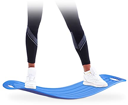 Relaxdays Twist Board, handliches Balance Board für Ganzkörpertraining, belastbares XL Workout Board bis 150 kg, blau
