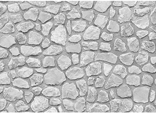 Runa Art Fototapeten 396 x 280 cm Steinwand - Vlies Wanddekoration Wohnzimmer Schlafzimmer - Deutsche Manufaktur - Grau 9487012c