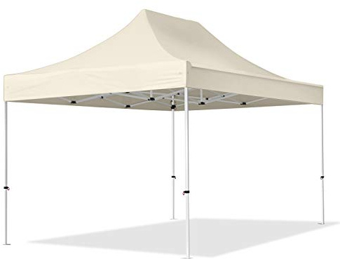 TOOLPORT Tente Pliante 3x4,5 m sans Bâches de Côté Economy 700N Housse Barnum Chapiteau Pliant Tonnelle Beige