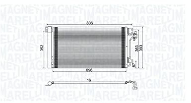 MAGNETI MARELLI Kondensator, Klimaanlage