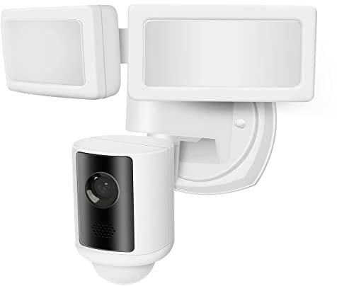 Feit Electric Foco de cámara Inteligente para Exteriores con Sensor de Movimiento, luz Blanca de Seguridad para Exteriores con Video, 1080p HD, Almacenamiento de Tarjeta Micro SD de 128 GB, Audio