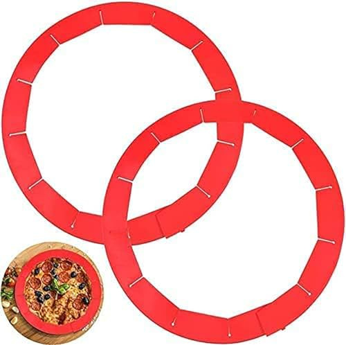 pie Silicone Protector & Crust Shield 2Pcs/Set, Kitchen Tool for Baking Pies & Pizza, Fit 8-11.4 Inch