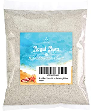 Royal Ram 1 Pound Natural Decorative Real Sand - for Interior Decor, Vase Filler, Sand Crafts, Aquariums, Terrariums, Gardening & More
