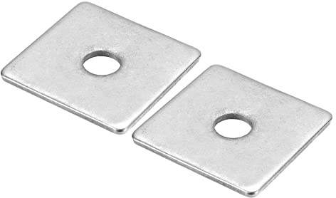 sourcing map Quadratische Unterlegscheibe, 2 Stück, M12 x 50 x 50 x 3 mm, 304 Edelstahl, quadratische Unterlegscheiben, flache Pad-Abstandshalter-Dichtung für Hardware-Befestigungselemente