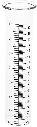 UKCOCO Tube De Mesure Eau pour Pluviomètre De Jardin Tube De Remplacement Verre pour Pluviomètre Extérieur Et Pelouse