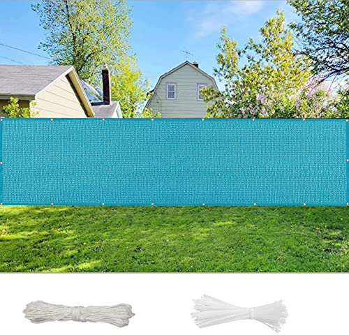Protezione della Privacy Schermo 110x450cm(43x177inch) Recinzione Copertura Schermante per Balcone Privacy Anti-UV Facile da Installare per Recinzione, Blu