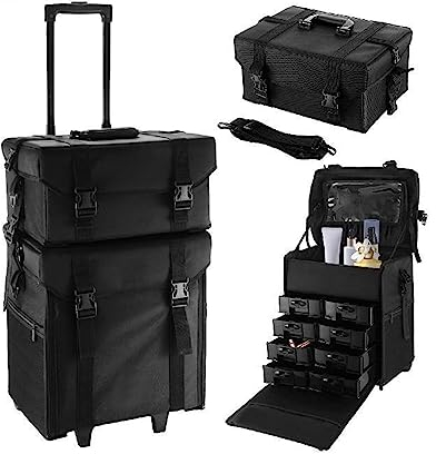 Trolley for trucco professionale grande Trolley for cosmetici da donna Trolley for bagagli Borsa staccabile for tatuaggi di bellezza for unghie