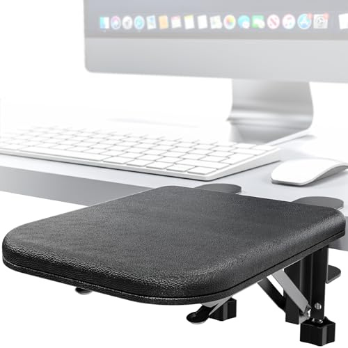 NODOCA Arm Rest for Desk, Ergonomics Wrist Rest, Desk Extender, Soft Sponge Built-in, Comfortable Arm Support for Desk, Wrapped in Eco-Friendly Leather, Foldable Elbow Rest for Desk, Home, Office