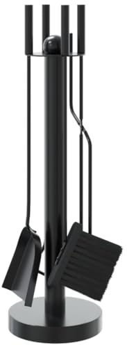 vidaXL Ensemble d'ustensiles de cheminée 5 pièces 18 x 56 cm Acier