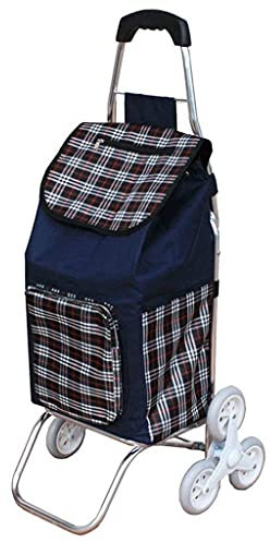 Multifunktions-Einkaufswagen, sechs Runden, zum Treppensteigen, Trolley/Lebensmittelanhänger/Klappwagen/Zugstangenwagen aus Aluminiumlegierung, Auto für ältere Menschen, tragbarer Wagen zur Aufbewahr