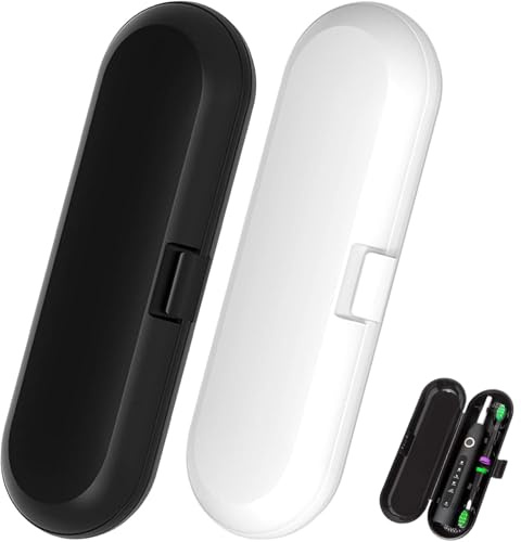 YSTrillion 2 Stück Elektrische Zahnbürsten-Etui Reiseetui,Zahnbürste Aufbewahrungsbox Mit Halter für Philips Serie für Arbeits,Geschäftsreisen,Familie Reisen,Outdoor Camping und Schule