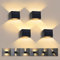 T-SUN 4 Piezas Lámparas Solares para Exterior, 3000K Aplique Solar de Pared, IP65 Impermeable, Luz LED Solar para Jardín Pared Valla Garaje Escalera Puerta Delantera Patio