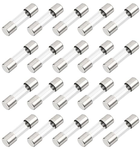 QUARKZMAN 20pz Fusibile in Vetro a Lenta Soffiatura 3A 125V 5x20mm Fusibili a Tubo in Vetro a Soffiatura Ritardata per Schede PCB Dispositivi Elettronici Elettrodomestici Stringa di Luci