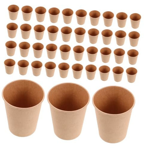 PHENOFICE Lot De 100 Gobelets En Papier Robustes Pour Projets De Construction Et Pour Enfants Gobelets Dartisanat Portables Pour La Peinture
