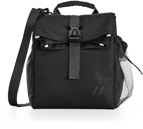 Muitomas, Borsa Termica Efficiente con Tasca Esterna, Materiale Resistente, Capacità di 8 L, Colore Nero