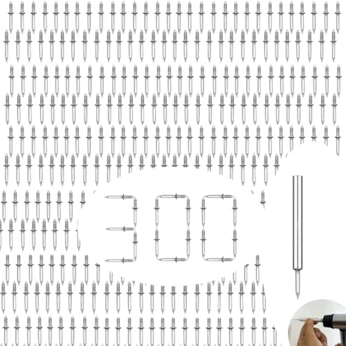 Baseboard Nails - 300PCS Double-Headed Steel Nails with 3PCS Sleeves, Ideal for Picture Hanging, Baseboard Installation, and Home Improvement, Durable and Easy-to-Remove Finishing Nails for