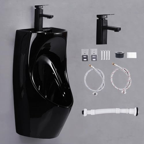 Urinoir pour homme anti-déversement, urinoir sans eau, urinoir en porcelaine avec lavabo et robinet, pour salles de bains, hôtels, Shoppin anti-déversement, urinoir extérieur