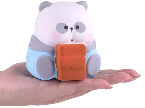 Anboor Panda Squishies långsamt uppstigande leksak för barn mjuk söt panda-skum-quishies med tegelstenar jumbo-djur fidgetleksak sensorisk leksak för festgåvor