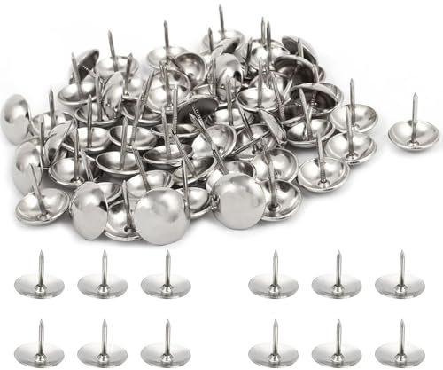 560 Stück Reißnägel Silber Reißzwecken Edelstahl Rostfrei Heftzwecken Metall 3/8 Zoll Runde Reißnägel aus Metall für Poster, Büro-Reißzwecken Pinnwand-Reißzwecken für Korktafeln die Wand