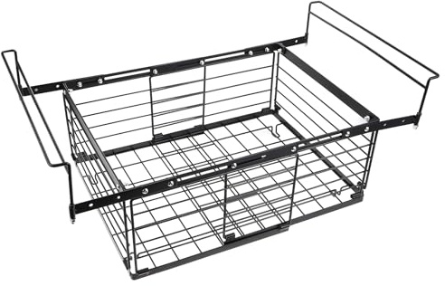 HAMPPLIES Organizador Colgante para Congelador con Cesta de Malla Metálica Ajustable Apilable y Plegable para Refrigeradores y Congeladores Tipo Arcón Almacenamiento Resistente y Fácil