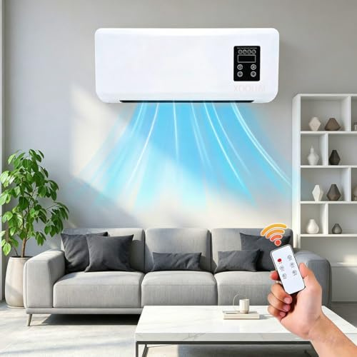 Ventilador De Pared Con Control Remoto,Aire Acondicionado De Pared Reversible Split,Aire Acondicionado Sin Unidad Al Aire Libre,Aire Acondicionado,Ventilador De Refrigeración Para Cocina,Dormitorio