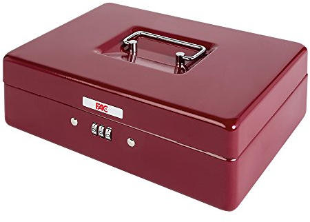 FAC 17047 - Cassetta di sicurezza con combinazione, numero 3, colore rosso