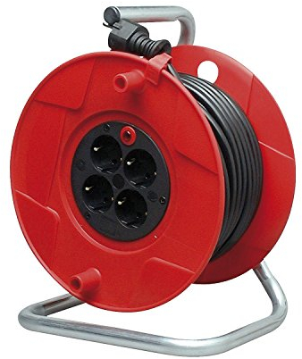 Brennenstuhl 1219158 Kabeltrommel, H05VV-F 3G1.5, Länge 25 m, Type Garant ST
