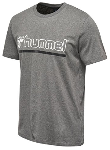 hummel Herren HML Brick S/S T-Shirt, Grey Melange, S