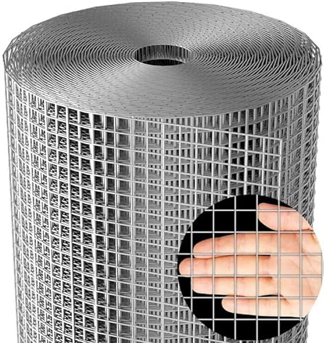 Amagabeli Malla Electrosoldada Galvanizada Malla Soldada 12,7x12,7/50cm, Rollo 25 Metros Rollo Malla Alambre Metalica Grosor del Alambre Malla Pajarera Metalica