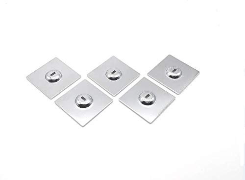 LORADAR Anchor Plate Adhesive Security Plate with Slot for Cables to Lock Down Laptops, Tablets, Monitors,iPhone Smart Phone, MacBook Pad Ipad, Tablet, Other Electronic Products (Chrome 5Pack)