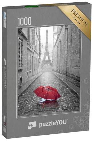 puzzleYOU: Puzzle 1000 Teile „Eiffelturm: Blick von der Straße von Paris“ – aus der Puzzle-Kollektion Paris, Kunst & Fantasy