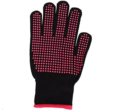 Pmkvgdy Double-Sided Hair Straightener Curling Tong Hairdressing Heat Resistant Finger Gloves Hair Outdoor Barbecue Gloves
