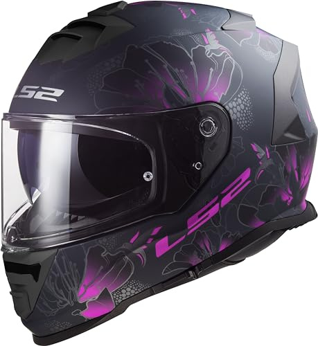 LS2, Integraler Motorradhelm STORM II BURST Matt Black Pink, XS
