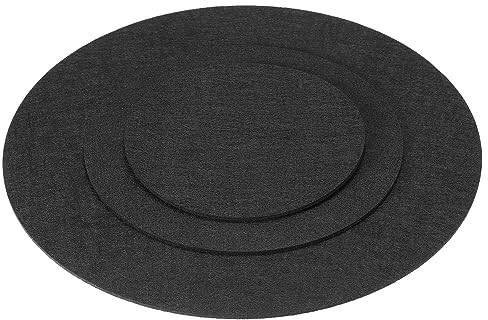 PATIKIL Pflanze Untersetzer (6 8 12) 6 Pack Umkehrbare Rund Filz Blumentopf Abtropfmatte Absorbent Pflanze Tablett Blume Topf Untersetzer Matte Schwarz