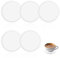 5pcs Dessous Verre Rond Boisson, Dessous Verre en Silicone Qualité Supérieure Dessous de Verre Antidérapant pour Boissons thé Café Eau pour Table pour Éviter Salir Le Bureau(Blanc)