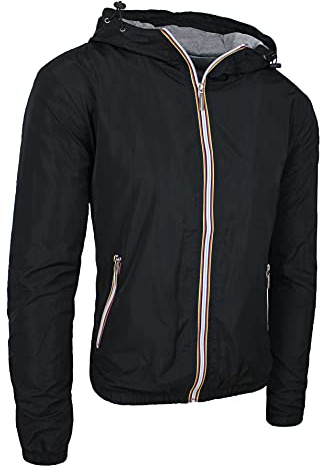 Evoga Giubbotto giacca uomo primavera estate casual impermeabile giubbino jacket estivo con cappuccio